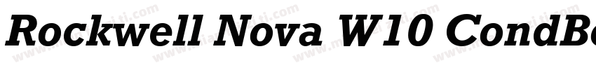 Rockwell Nova W10 CondBold Regular字体转换